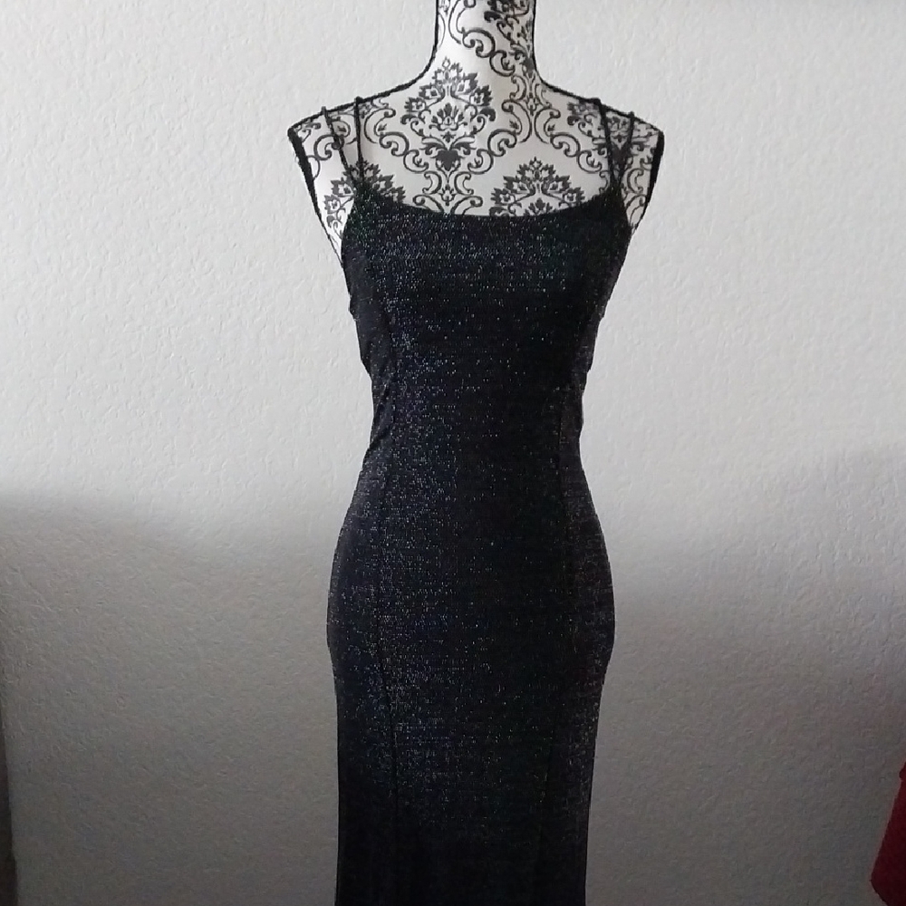 Stunning Black Glitter Prom Dress